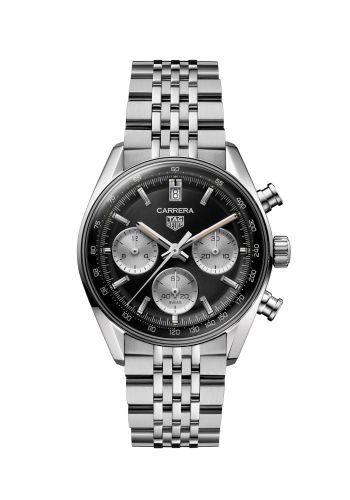 TAG Heuer Carrera Chronograph Glass Box Stainless Steel / Black / Bracelet
